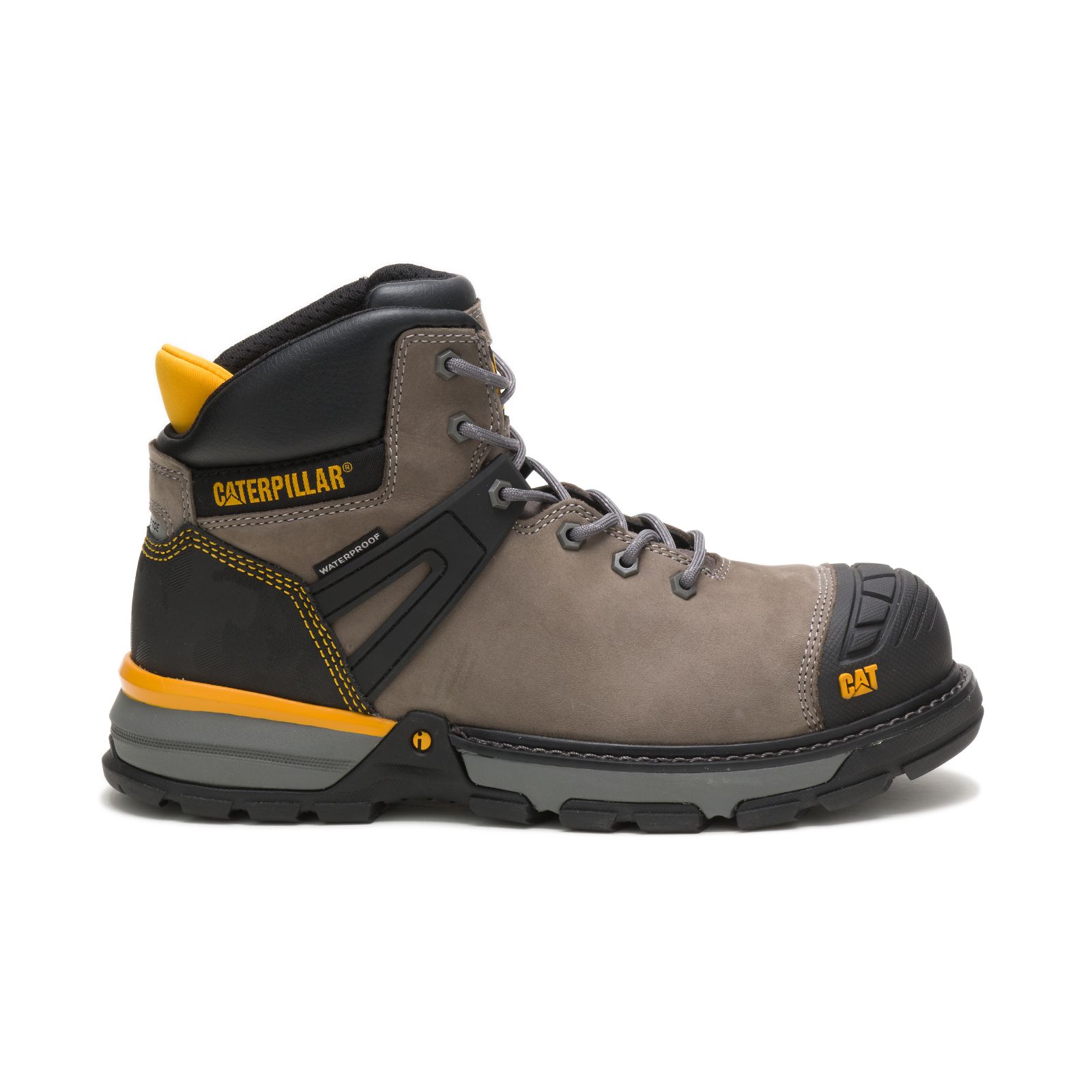 Caterpillar Excavator Superlite Waterproof Nano Toe Csa - Mens Work Boots - Brown/Black - NZ (127LOQCEN)